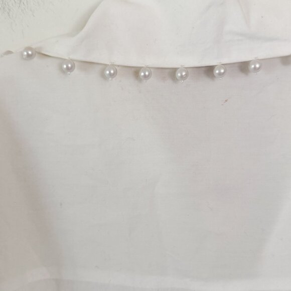 Anthropologie x Me Me Me // White Pearl Button Down Tunic Dress STAINED NWT M - Picture 7 of 8